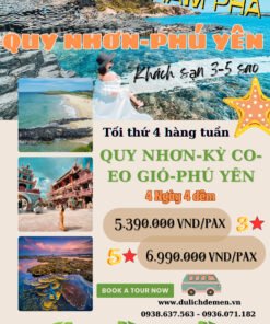 QUY NHƠN – KỲ CO - EO GIÓ - PHÚ YÊN (4N4Đ)